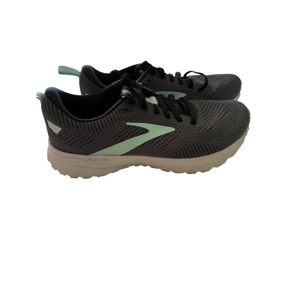 Brooks Revel Gray/Green Sz 8 Running Shoe Sneaker